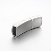 Tarnish Resistant Rectangle 304 Stainless Steel Matte Surface Bayonet Clasps STAS-M198-02-2