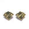 Twist Square Alloy Beads PALLOY-O068-49-NF-2
