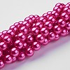 Glass Pearl Beads Strands X-HY-12D-B57-3