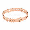 Crystal Rhinestone Wave Bangle BJEW-N017-020RG-2