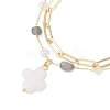 Natural Labradorite Beads Multi-layered Bracelets BJEW-JB12217-03-3