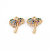 Brass Micro Pave Colorful Cubic Zirconia Charms KK-S356-469-NF-1