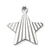 Non-Tarnish 304 Stainless Steel Pendants STAS-D025-04P-01-1