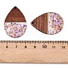 Epoxy Resin & Walnut Wood Pendants RESI-T057-11C-3