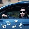 4Pcs 4 Styles PET Waterproof Self-adhesive Car Stickers DIY-WH0308-225A-020-6