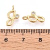 Brass Micro Pave Cubic Zirconia Charms KK-N263-97G-G-3