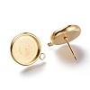 Ion Plating(IP) 304 Stainless Steel Stud Earring Settings LS-STAS-I161-01E-G-2