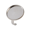 304 Stainless Steel Cuff Ring Components STAS-D372-07P-08-1