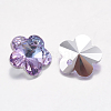 Faceted Glass Rhinestone Charms RGLA-F055-14x14-001VL-2