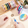 12 Rolls 12 Colors Round Copper Jewelry Wire CWIR-BBC0001-09-3