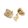 Rack Plating Brass Micro Pave Cubic Zirconia Clip-on Earring EJEW-C057-09G-1