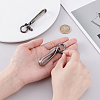 2Pcs Alloy Shackle Clasps with S Hook Clasps FIND-PH0026-11A-AS-3