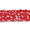 Opaque Solid Color Electroplate Glass Beads Strands X1-GLAA-F029-P4mm-A02-1