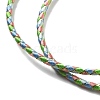 Polyester Cord Braided Necklace Makings MAK-L043-03G-05-2