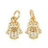 Brass Micro Pave Cubic Zirconia Charms CU-CBAB719-04G-A-1