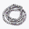 Electroplate Opaque Glass Beads Strands LS-EGLA-A034-P8mm-F15-2