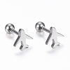 304 Stainless Steel Barbell Cartilage Earrings EJEW-H351-02-2