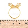 Brass Micro Pave Cubic Zirconia Finger Rings GL-CBA65A8-01G-7