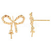 Brass Stud Earring Findings KK-S364-066-3