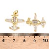 Brass Micro Pave Clear Cubic Zirconia Pendants KK-G549-18A-G-3