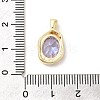 Golden Brass Micro Pave Cubic Zirconia Pendants KK-U031-02G-06-3