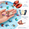 14Pcs 7 Colors Transparent Resin Pendants PALLOY-TA0002-51-5