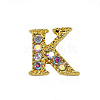 Alloy Gold Rhinetone Letters Nail Stud Cabochons MRMJ-S047-023K-1