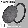 Round Iron with Plastic Mesh Speaker Grills Covers DIY-WH0430-395-4