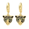 Rack Plating Leopard Brass Hoop Earrings EJEW-H016-30G-1