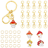 DICOSMETIC DIY Mushroom Elf Charm Keychain Making Kit DIY-DC0001-83-1