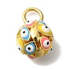 Brass Enamel Charms KK-K389-047G-1