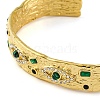 304 Stainless Steel Natural Malachite Cuff Bracelets BJEW-U009-01G-01-3