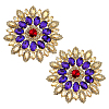 2Pcs Alloy Glass Rhinestone Cabochons FIND-FG0004-83G-1