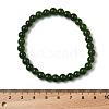 Natural TaiWan Jade Bead Stretch Bracelets X-BJEW-K212-A-019-4