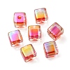 UV Plating Transparent Acrylic European Beads OACR-F004-10G-2