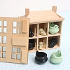 Wooden Doll House Ornament Sets MIMO-PW0003-130-3