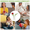 2Pcs Glass Flower Display Decorations AJEW-CO0001-04C-7