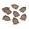 Tibetan Style Alloy Cabochon Connector Settings LS-S-TIBE-Q079-18x25-AB-1