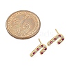 Christmas Rack Plating Brass Cubic Zirconia Stud Earrings EJEW-K245-55C-G-5