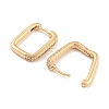 Brass with Cubic Zirconia Hoop Earrings EJEW-G363-18KCG-2