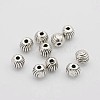 Tibetan Style Alloy Corrugate Round Spacer Beads TIBEB-O004-82-1