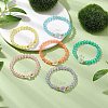 6Pcs Easter Rabbit Acrylic Beaded Stretch Bracelets BJEW-JB11294-2