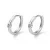 Brass Micro Pave Cubic Zirconia Hoop Earrings EJEW-P259-13P-1