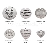 36Pcs 6 Style Tibetan Style Carved Words Alloy Pendants FIND-LS0001-38AS-3