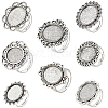 SUNNYCLUE 16Pcs 8 Style Adjustable Alloy Finger Rings Components FIND-SC0008-66-1