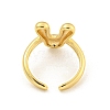 Brass Letter Open Cuff Rings for Women RJEW-G313-01V-G-3