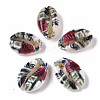 Printed Natural Cowrie Shell Beads X-SSHEL-R047-01-C10-2
