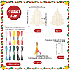 1 Bag Christmas Theme Wood Cross Stitch Kits WOOD-SC0002-23B-2