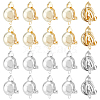 DICOSMETIC 16Pcs 2 Colors Brass Clip-on Earring Findings KK-DC0002-23-1