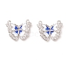 Rack Plating Brass Micro Pave Cubic Zirconia Charms ZIRC-C038-01P-1